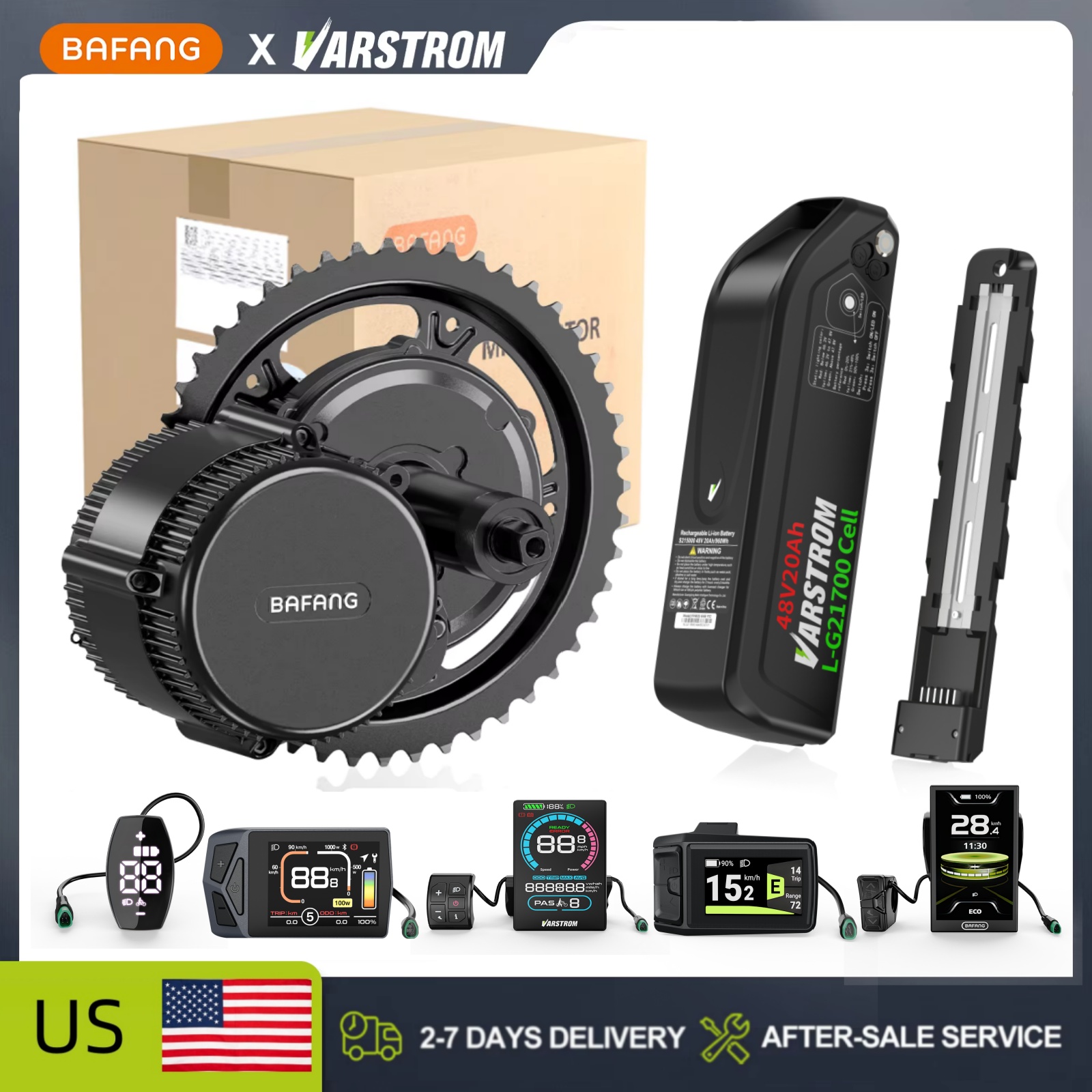 Mid Drive Conversion Kit 1000W - [Stock en EE. UU.] Kit de