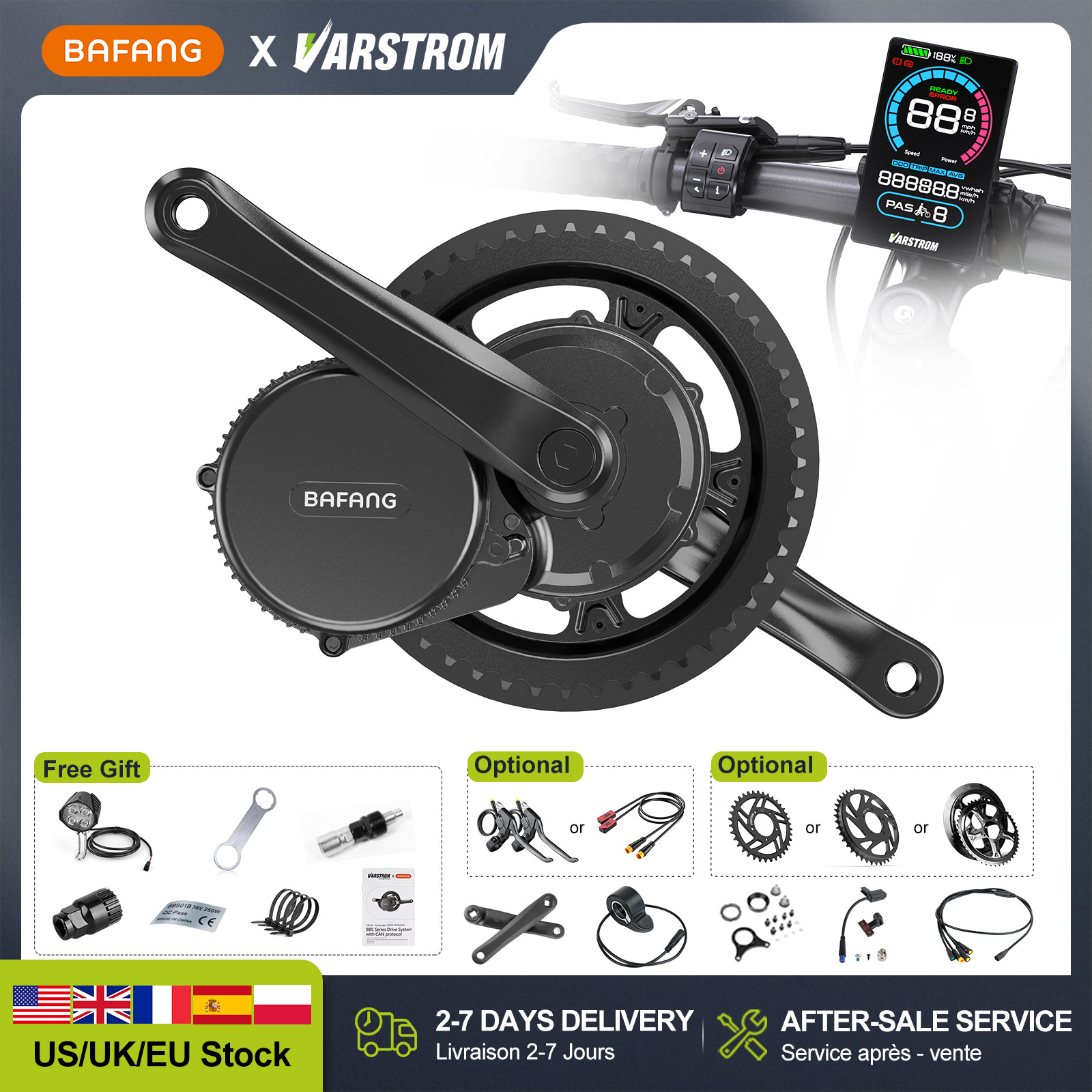 [Stock en EE. UU.] Motor de tr - Mid Drive Conversion Kit 1000W reseña y precio